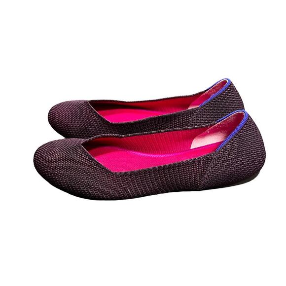 Rothy’s The Flat in Berry Lattice Retired Color Size 8.5 - Picture 4 of 8